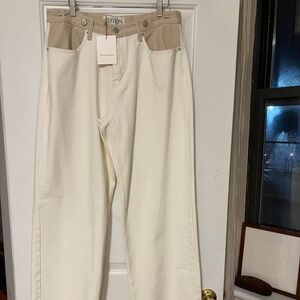 Frankie Shop Hayla Contrast Denim Pants